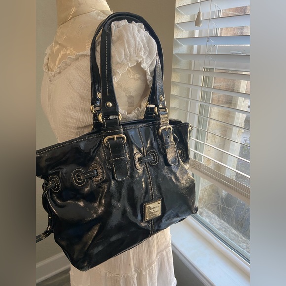 Dooney & Bourke Black Patent Leather Handbag - Picture 10 of 16